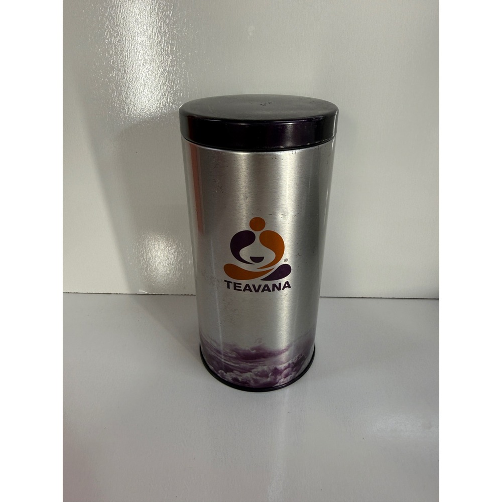 Teavana 1/2lb Tea Tin Stainless Steel Canister Steeping Guide Made in Japan